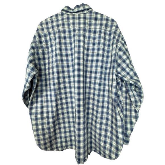Carhartt Men's Blue White Plaid Button 100% Cotton Down Shirt Size XL - Picture 2 of 8